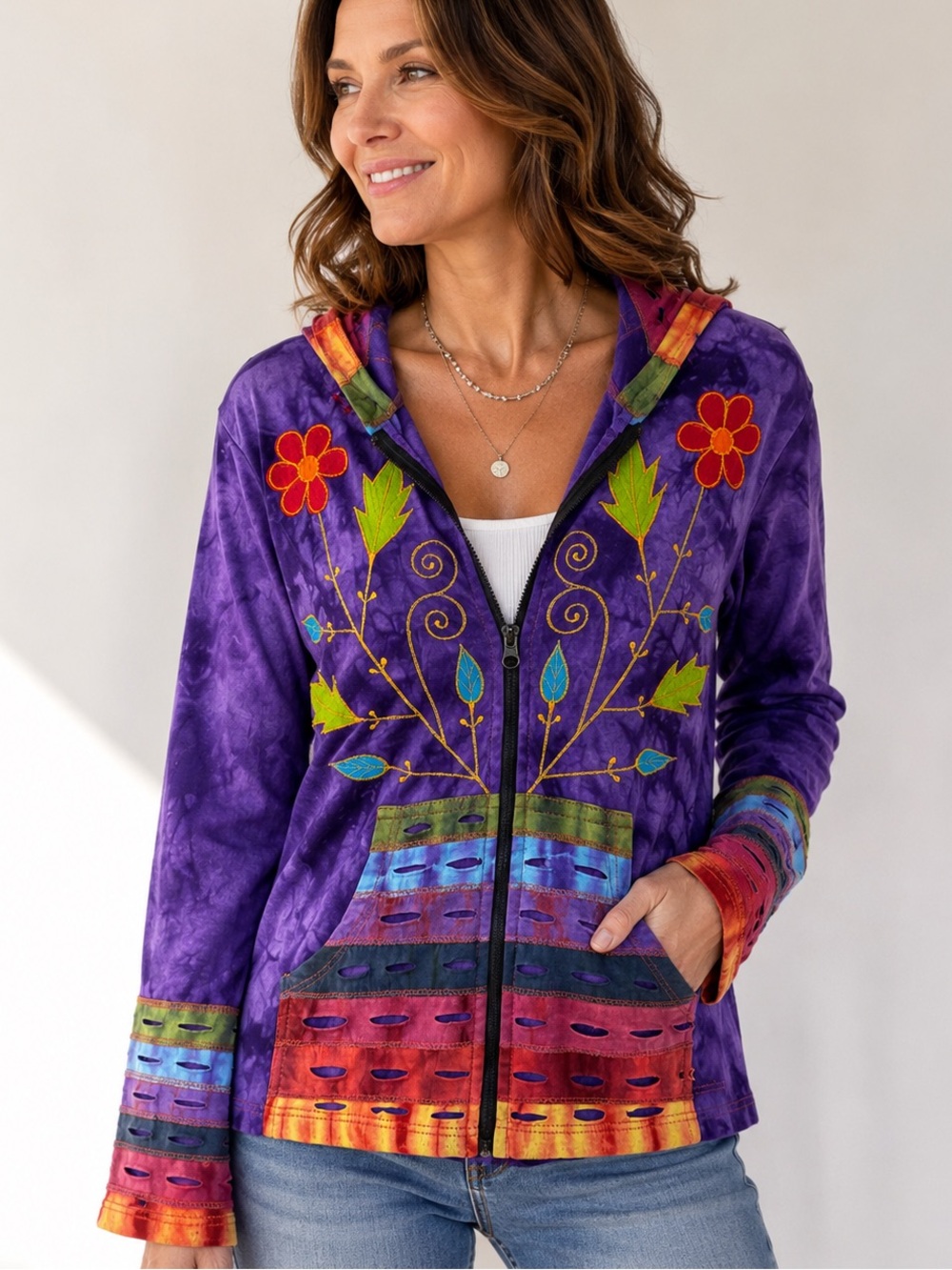 Rising International tie-dye hoodie